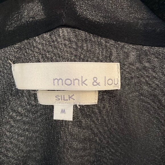 monk & lou silk blouse black - Picture 3 of 3
